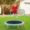Foldable 36 Inch Trampoline for Kids with Anti-Slip Foot Pads and Handrail